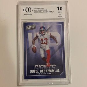 2018 Panini MJH Exclusive #38 Odell Beckham Jr. NY Giants BCCG Graded 10 MINT.